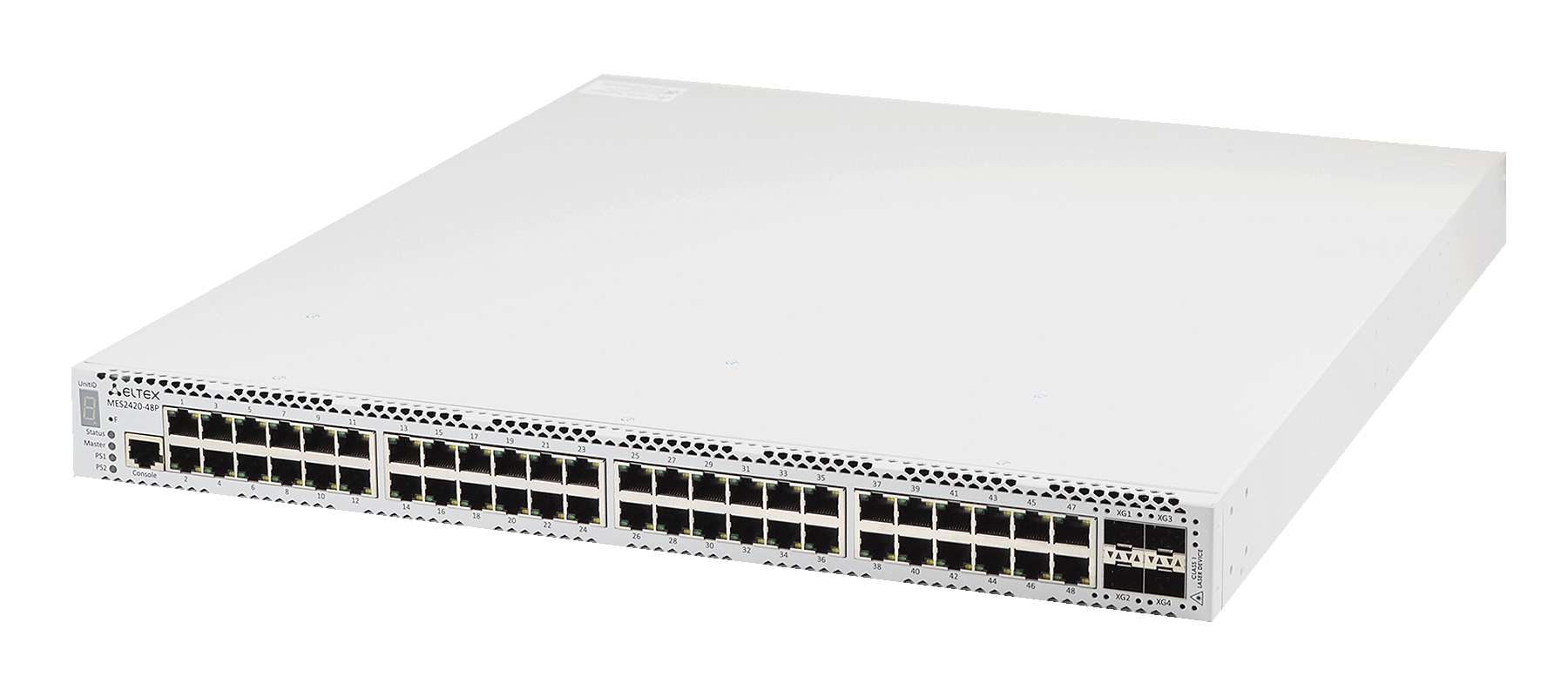 Ethernet-коммутатор MES2420-48P, 48xPoE/PoE+ (1G) + 4x1G/10G SFP+, L3, модульная система питания